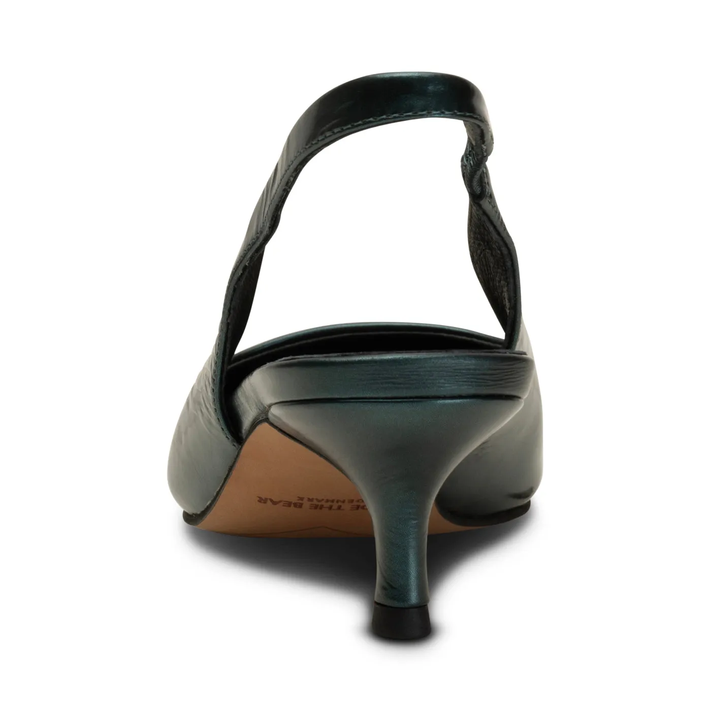 Maxine slingback læder - TEAL METALLIC