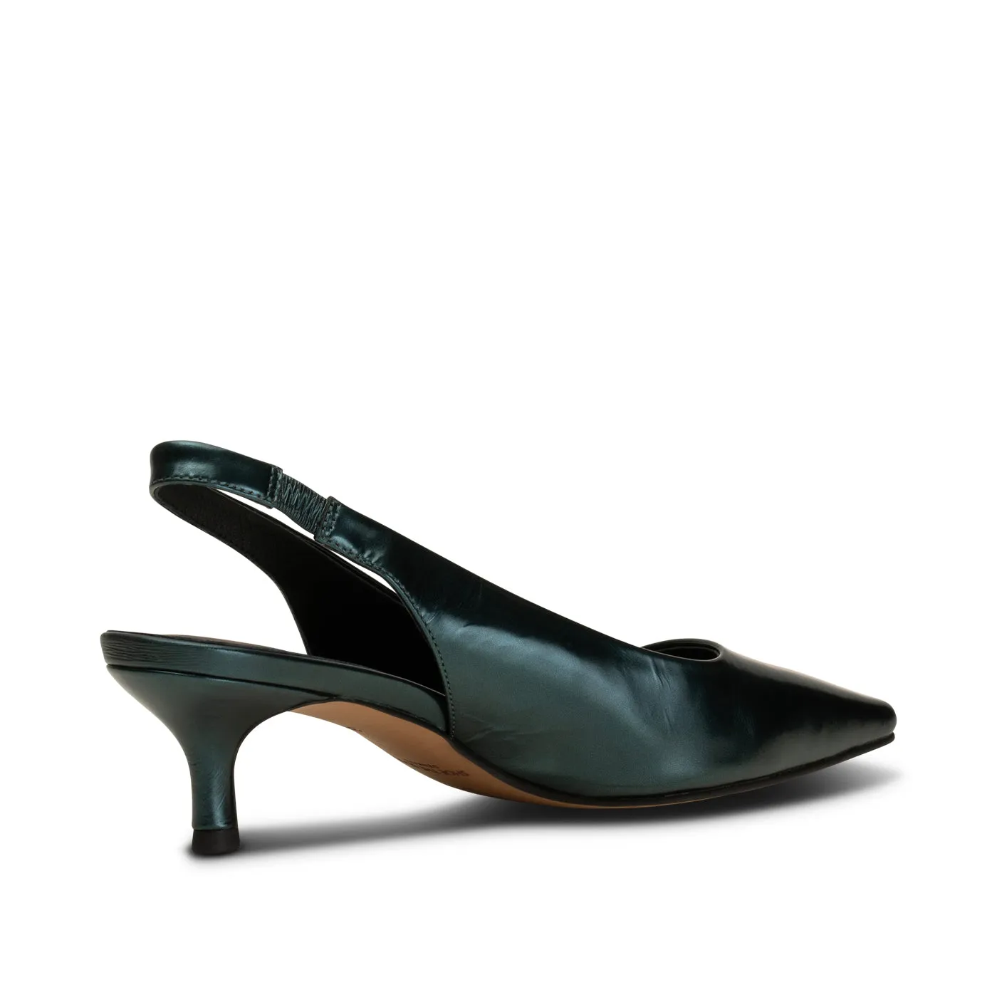 Maxine slingback læder - TEAL METALLIC