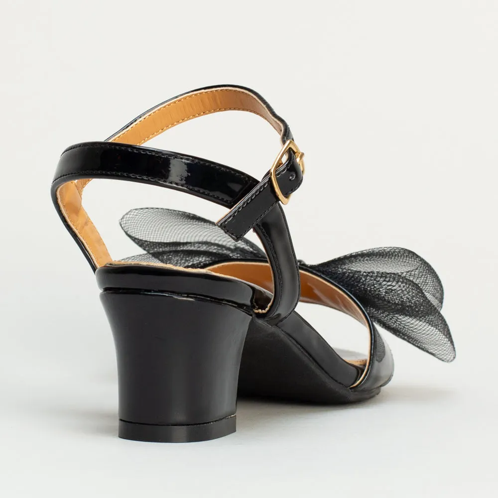 Mesh Bow Party Heel _ 159063