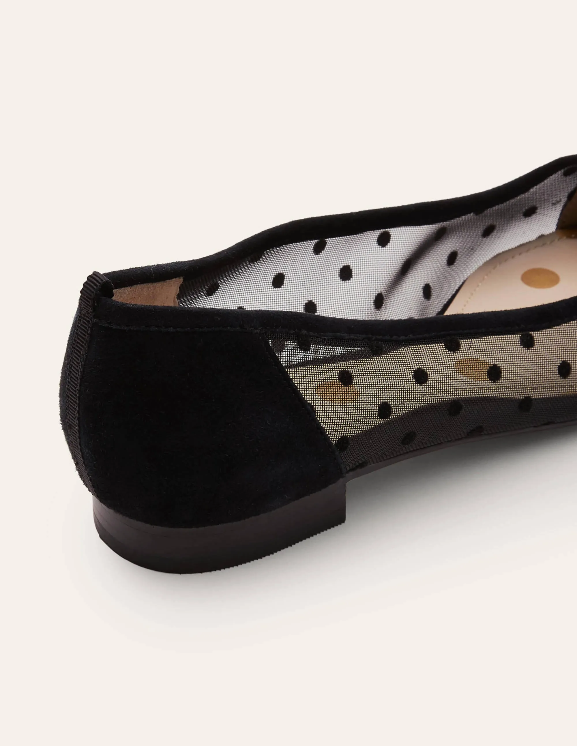 Mesh Detail Ballerina-Black