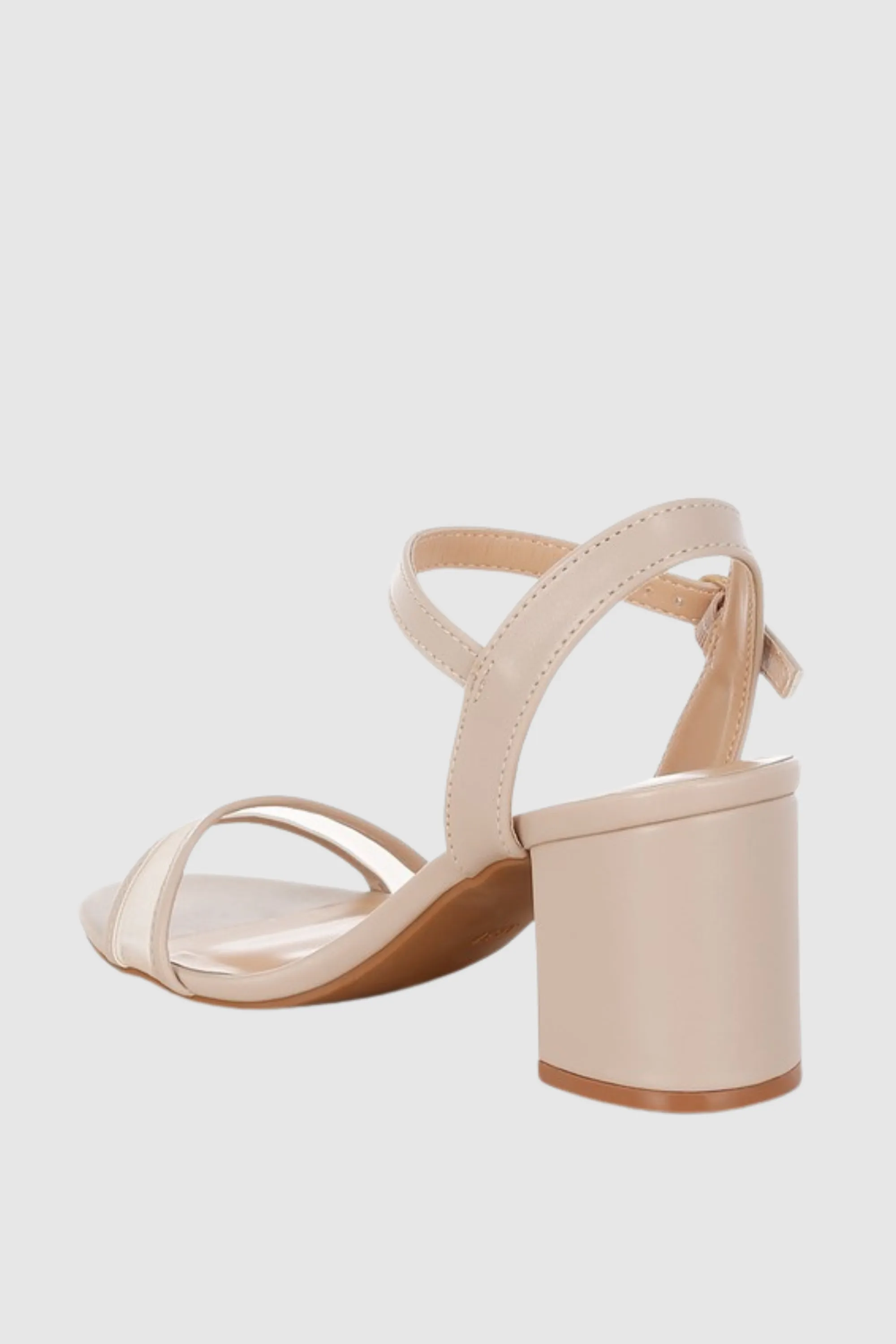 Mesh Pin Buckle Block Sandals