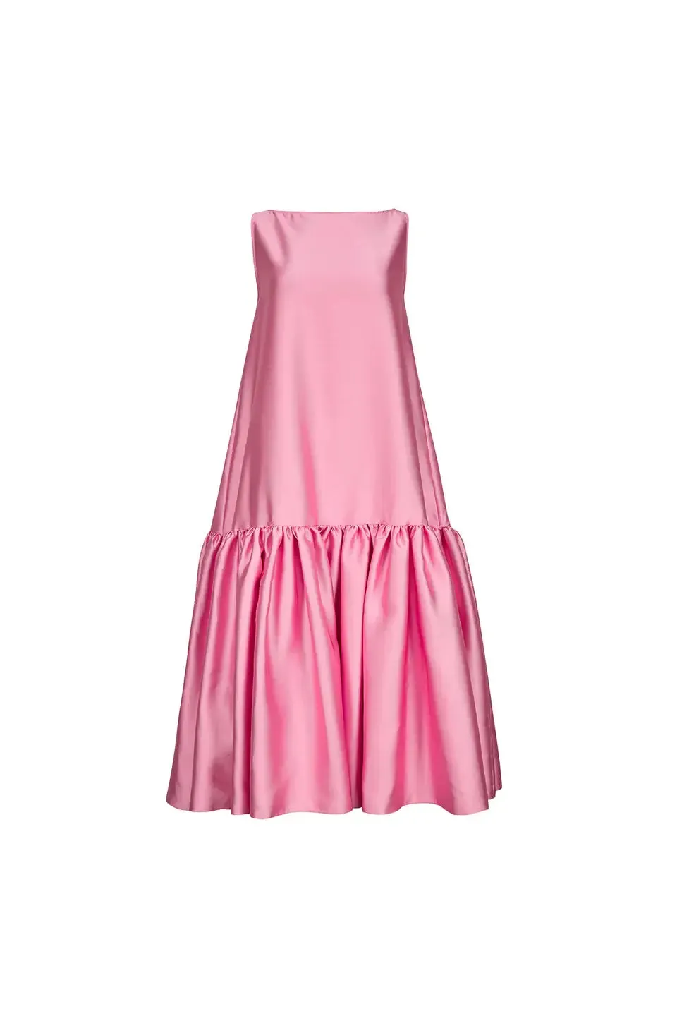 MIDI SLEEVELESS PUFF HEM DRESS