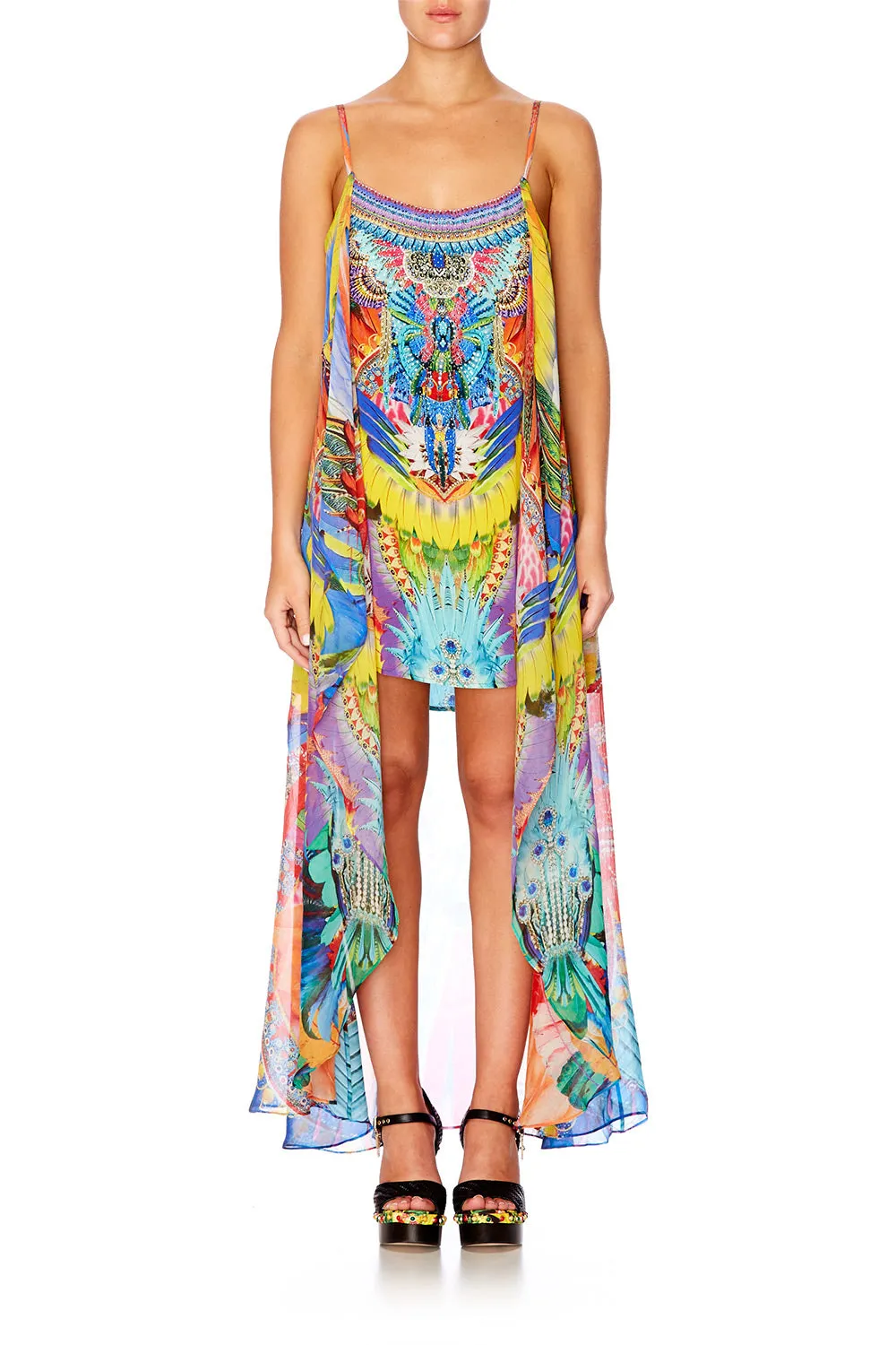 MINI DRESS WITH LONG OVERLAY SHOW GIRL