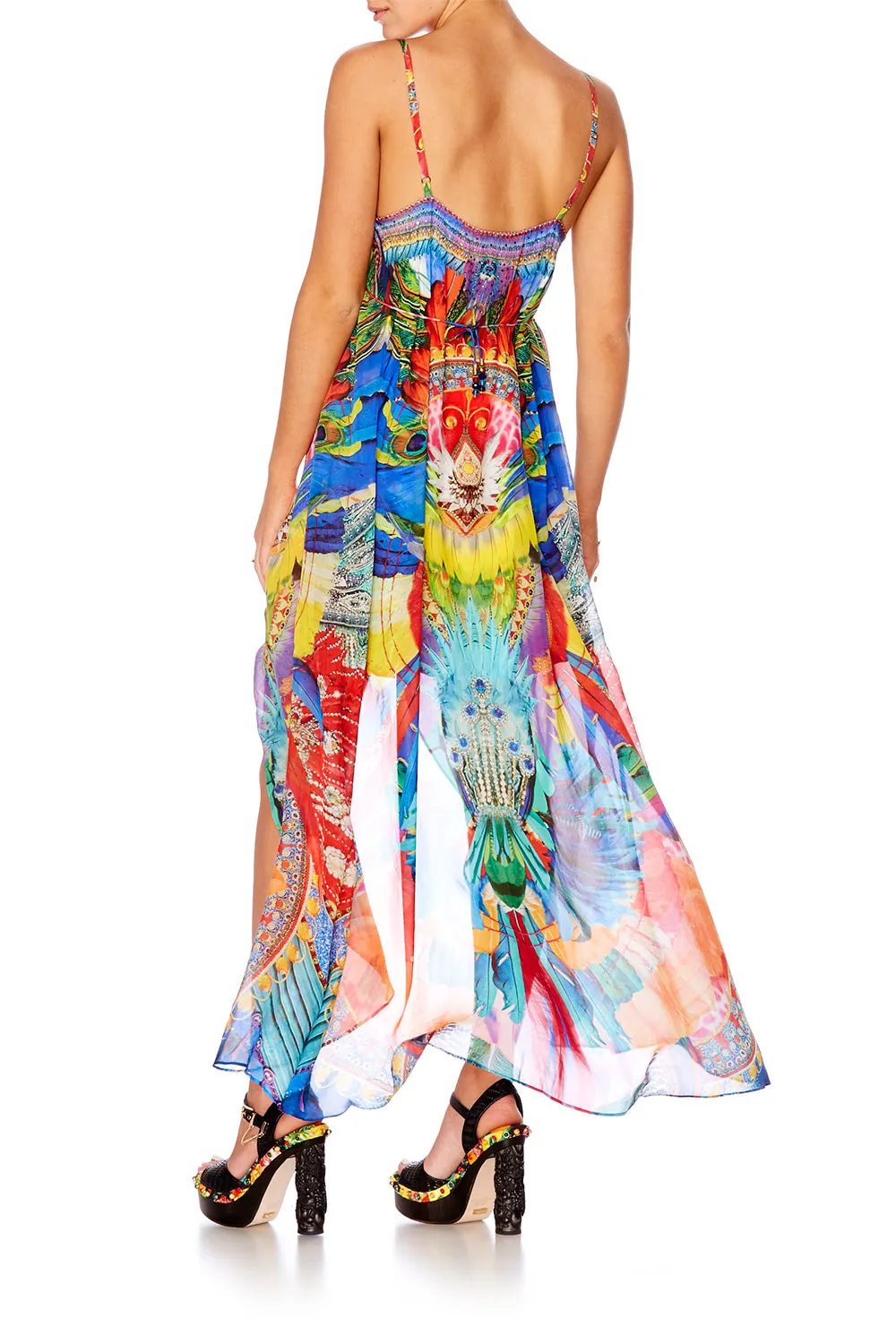 MINI DRESS WITH LONG OVERLAY SHOW GIRL