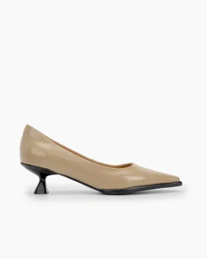 Minimalist Temperament Square Toe Leather Pumps