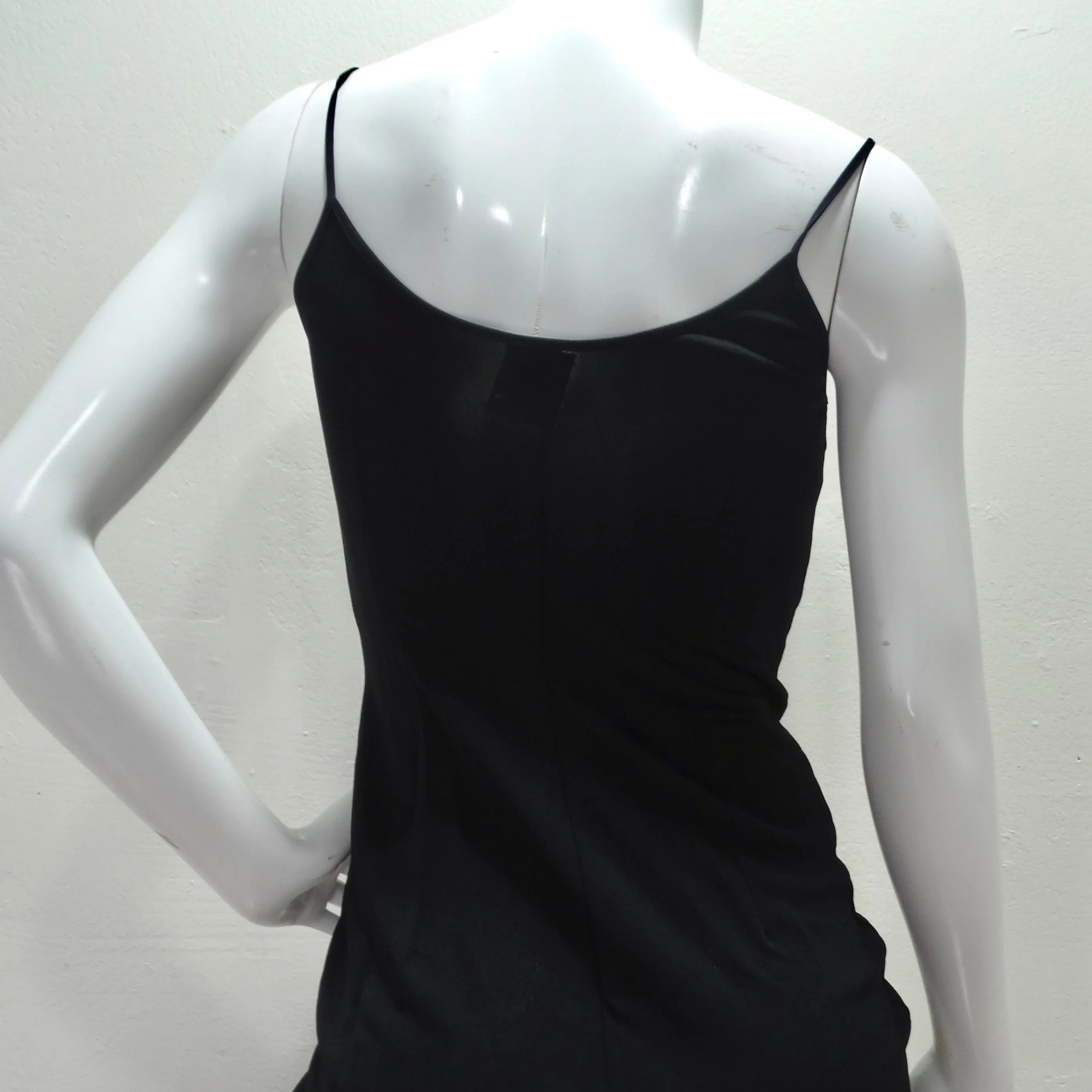 Moschino Cheap And Chic Drawstring Little Black Dress