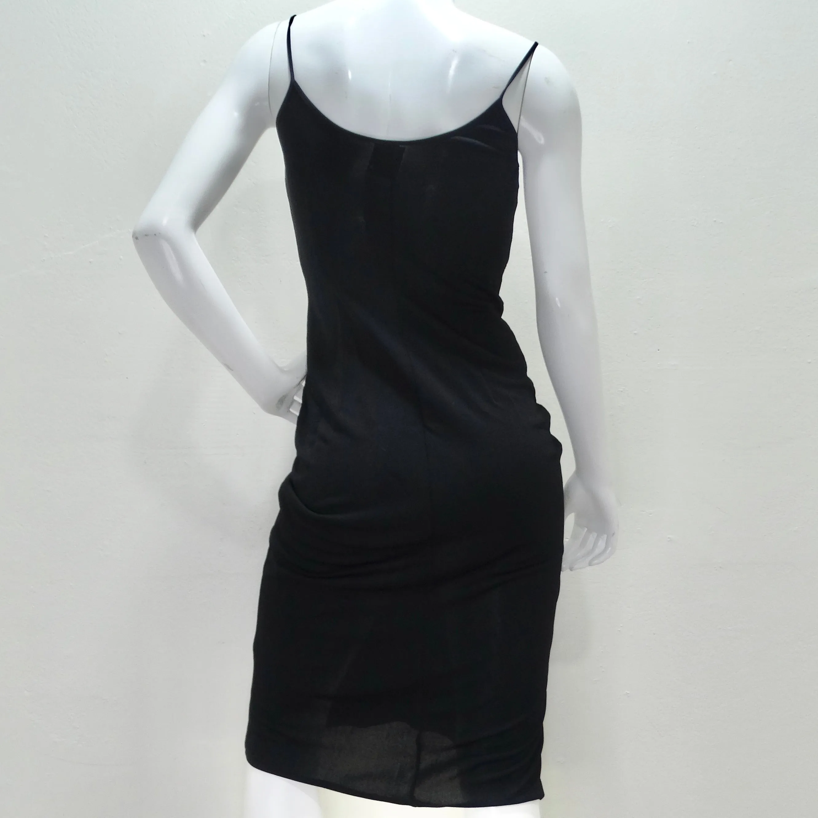 Moschino Cheap And Chic Drawstring Little Black Dress