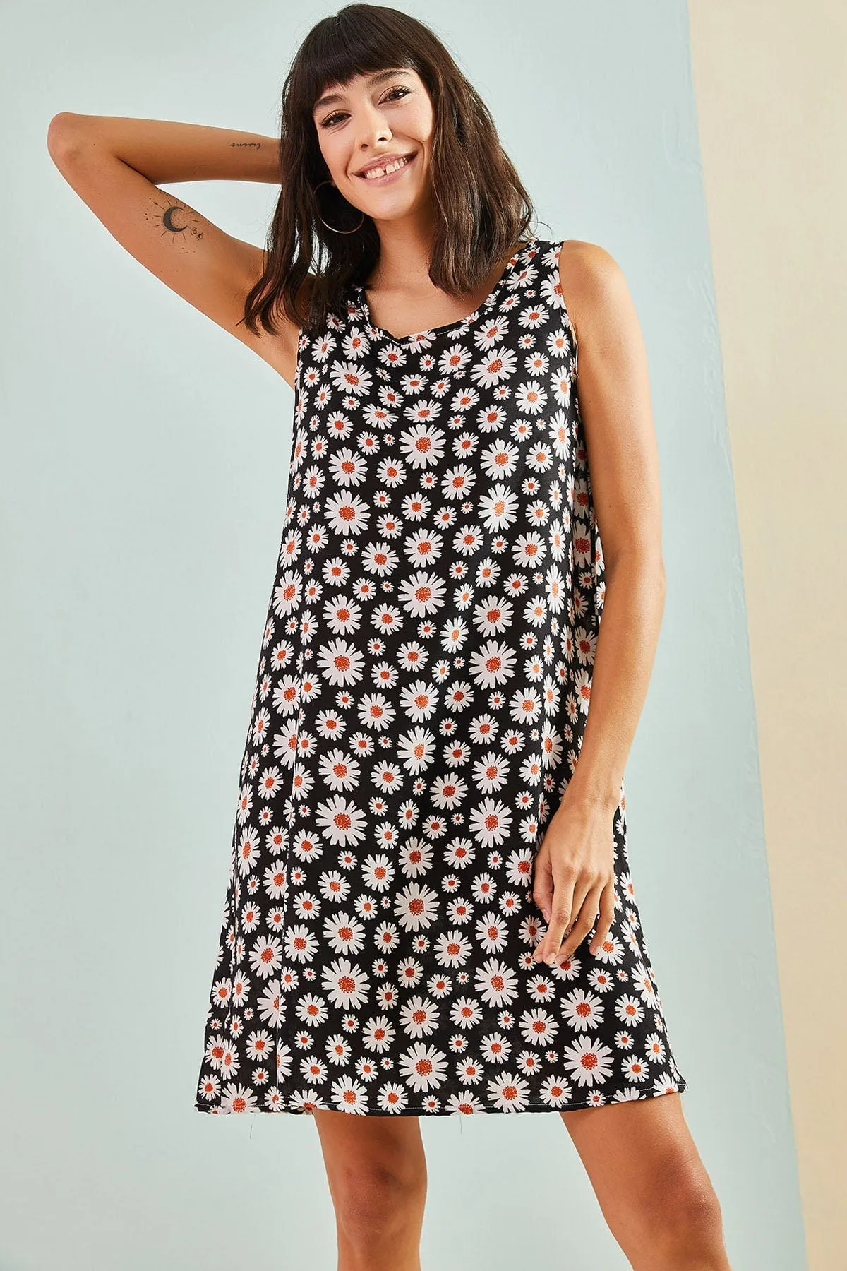 Multi Patterned Backless Viscose Dress, Boho Style Summer Fashion Mini Dress,Colorful Floral Prints Dress, Party Dress,Boho Style Cute Dress