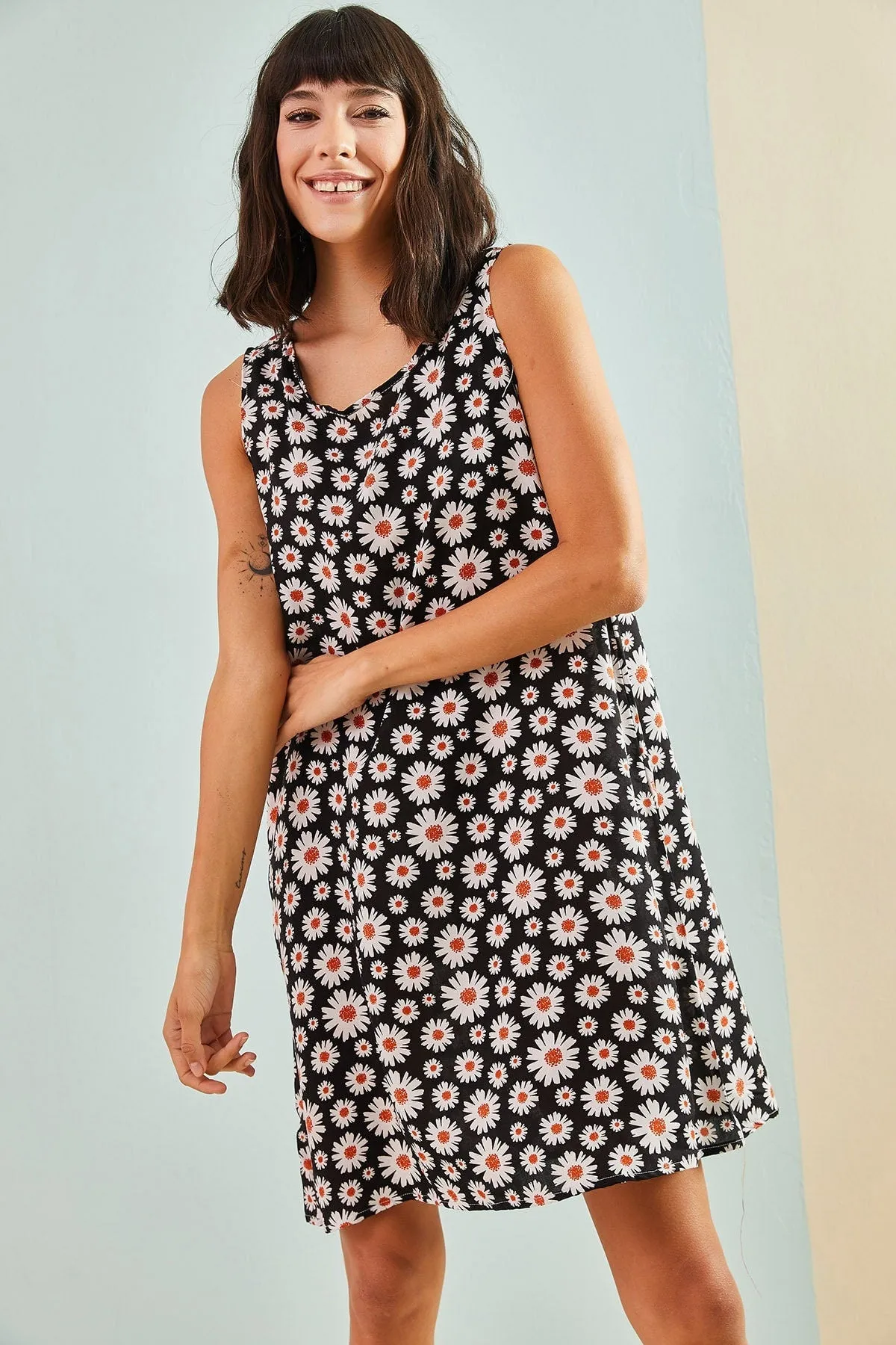 Multi Patterned Backless Viscose Dress, Boho Style Summer Fashion Mini Dress,Colorful Floral Prints Dress, Party Dress,Boho Style Cute Dress