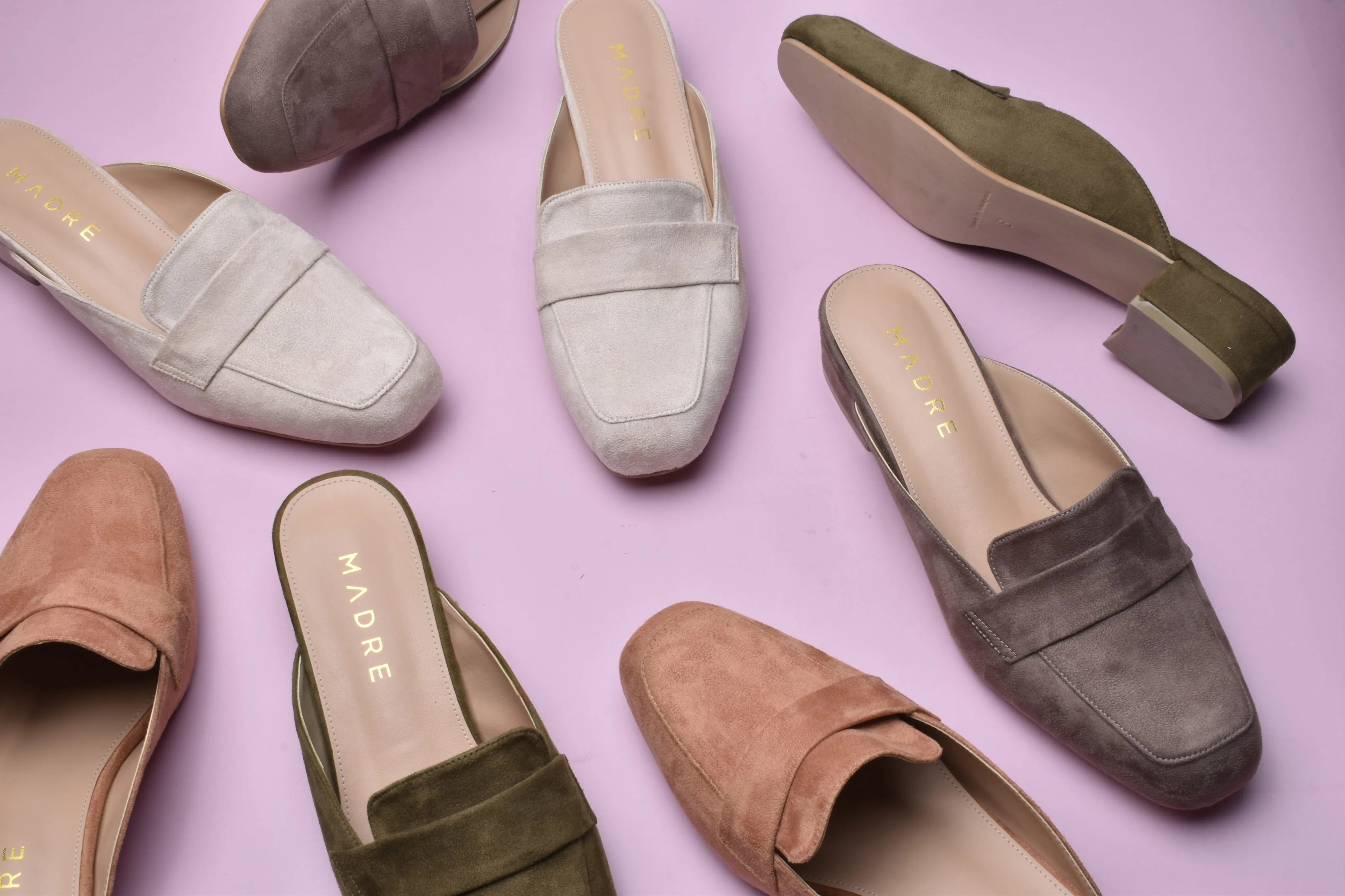 Nadine Suede Loafer Mules