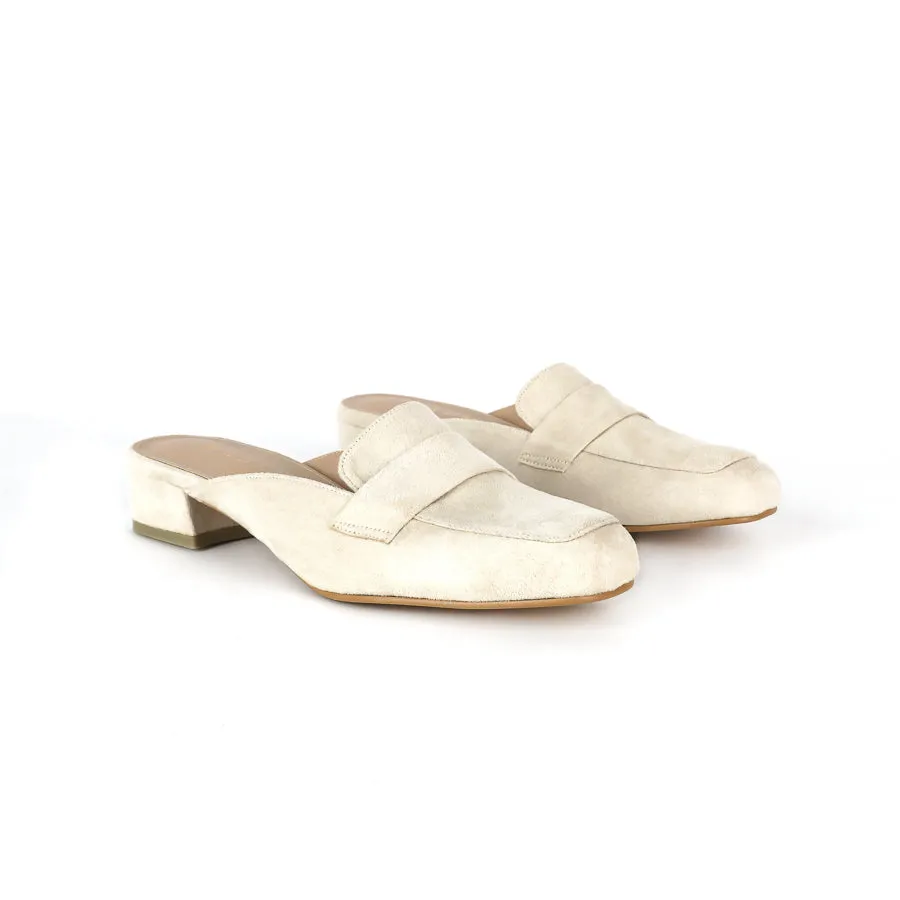 Nadine Suede Loafer Mules