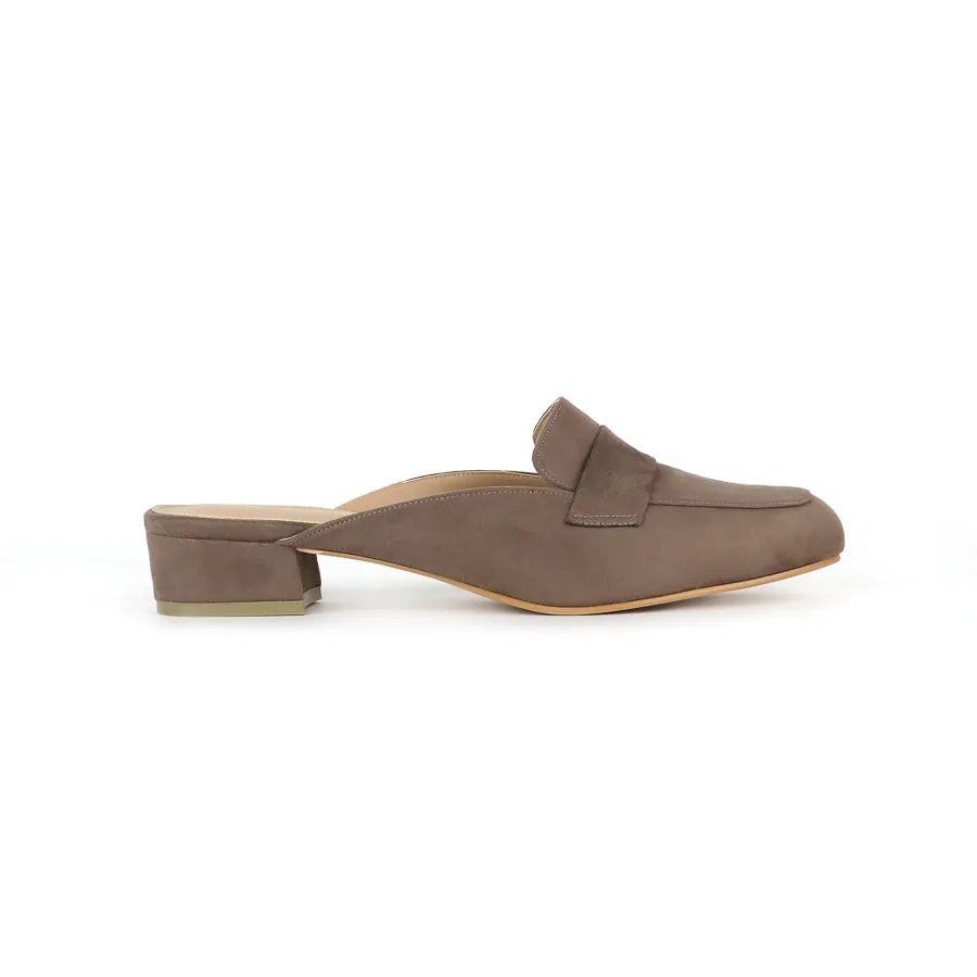 Nadine Suede Loafer Mules