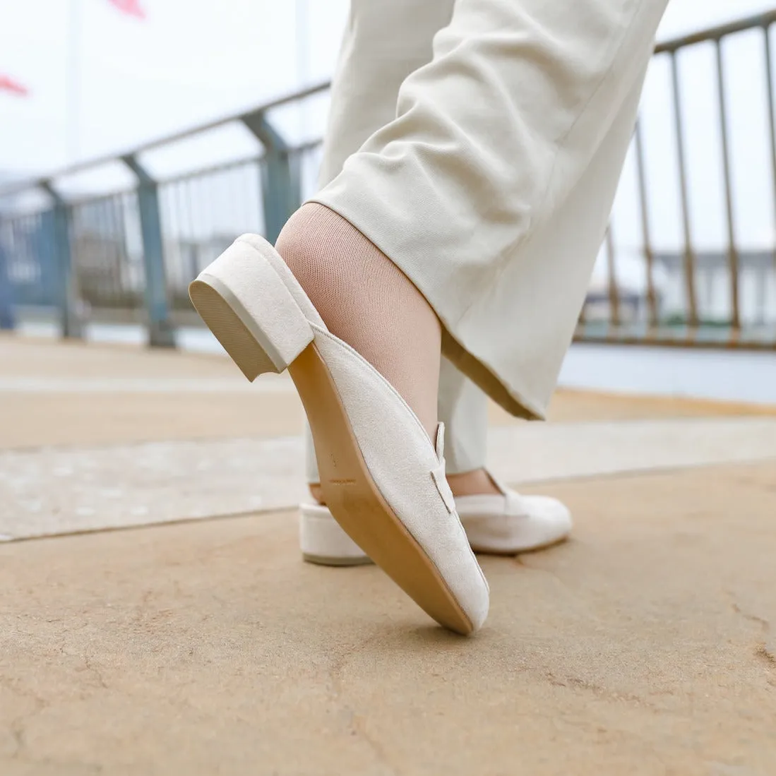 Nadine Suede Loafer Mules