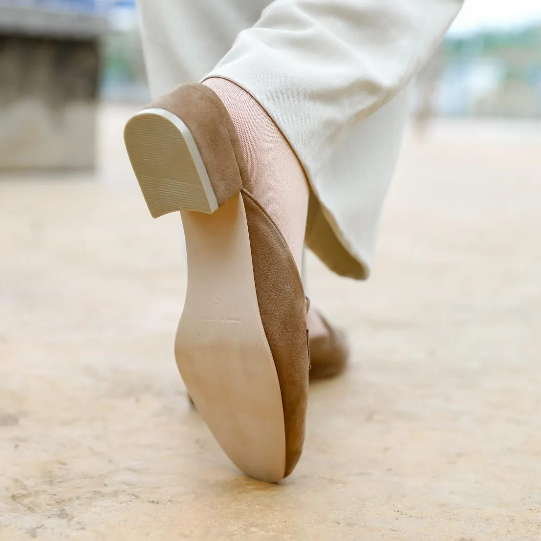 Nadine Suede Loafer Mules