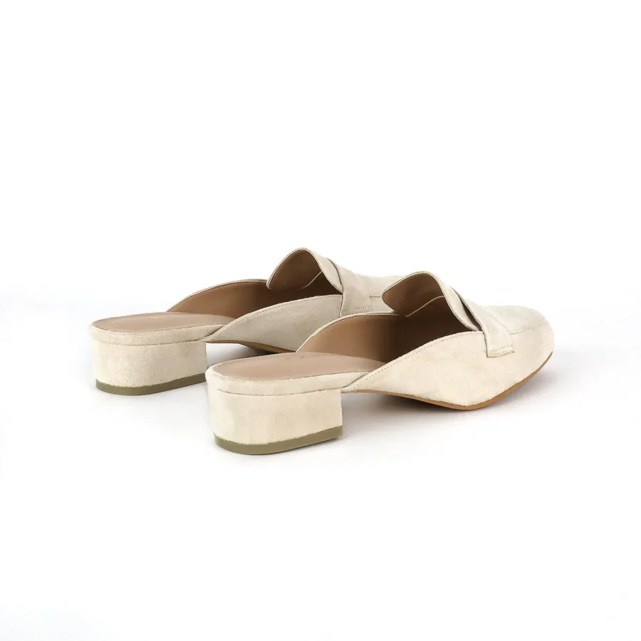 Nadine Suede Loafer Mules
