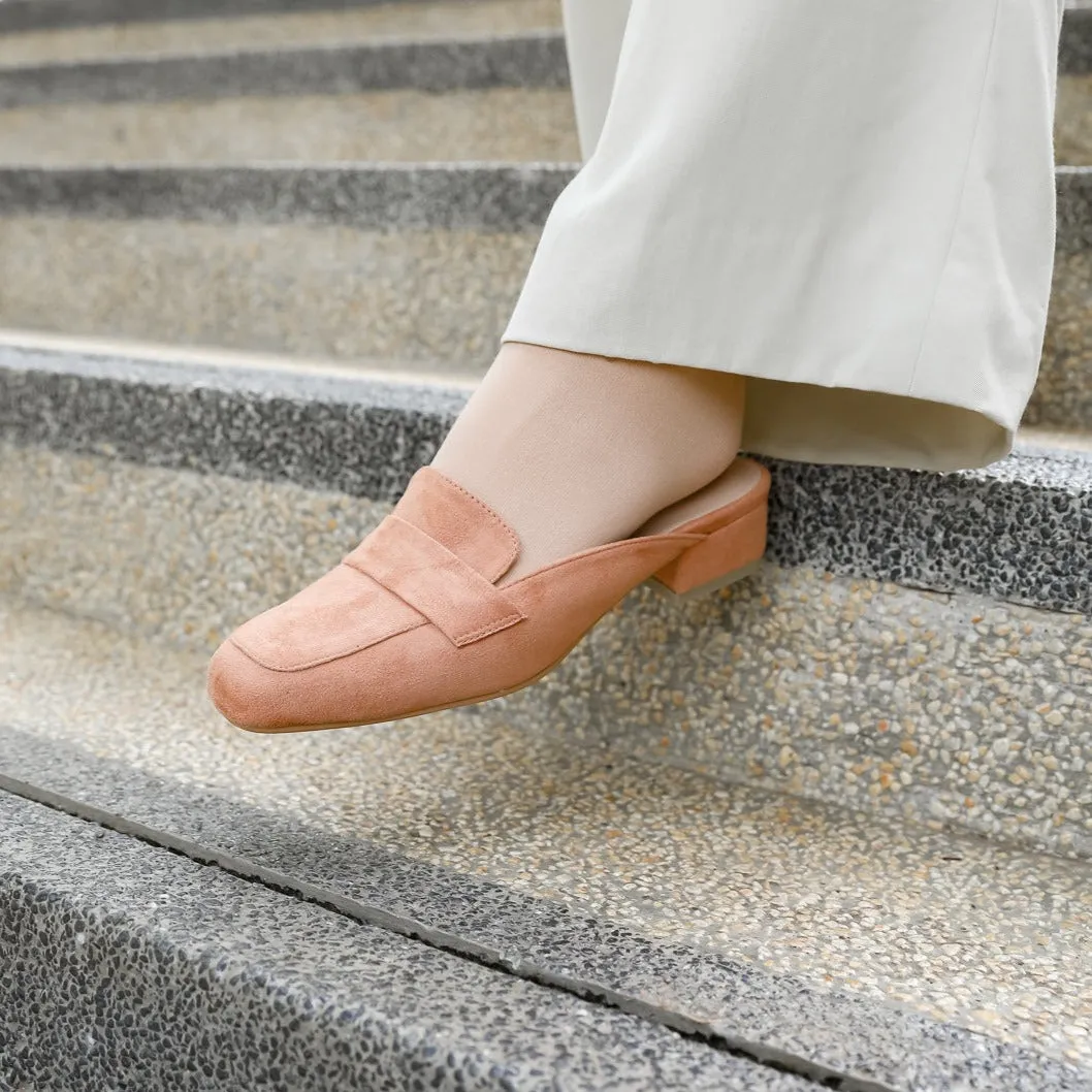 Nadine Suede Loafer Mules