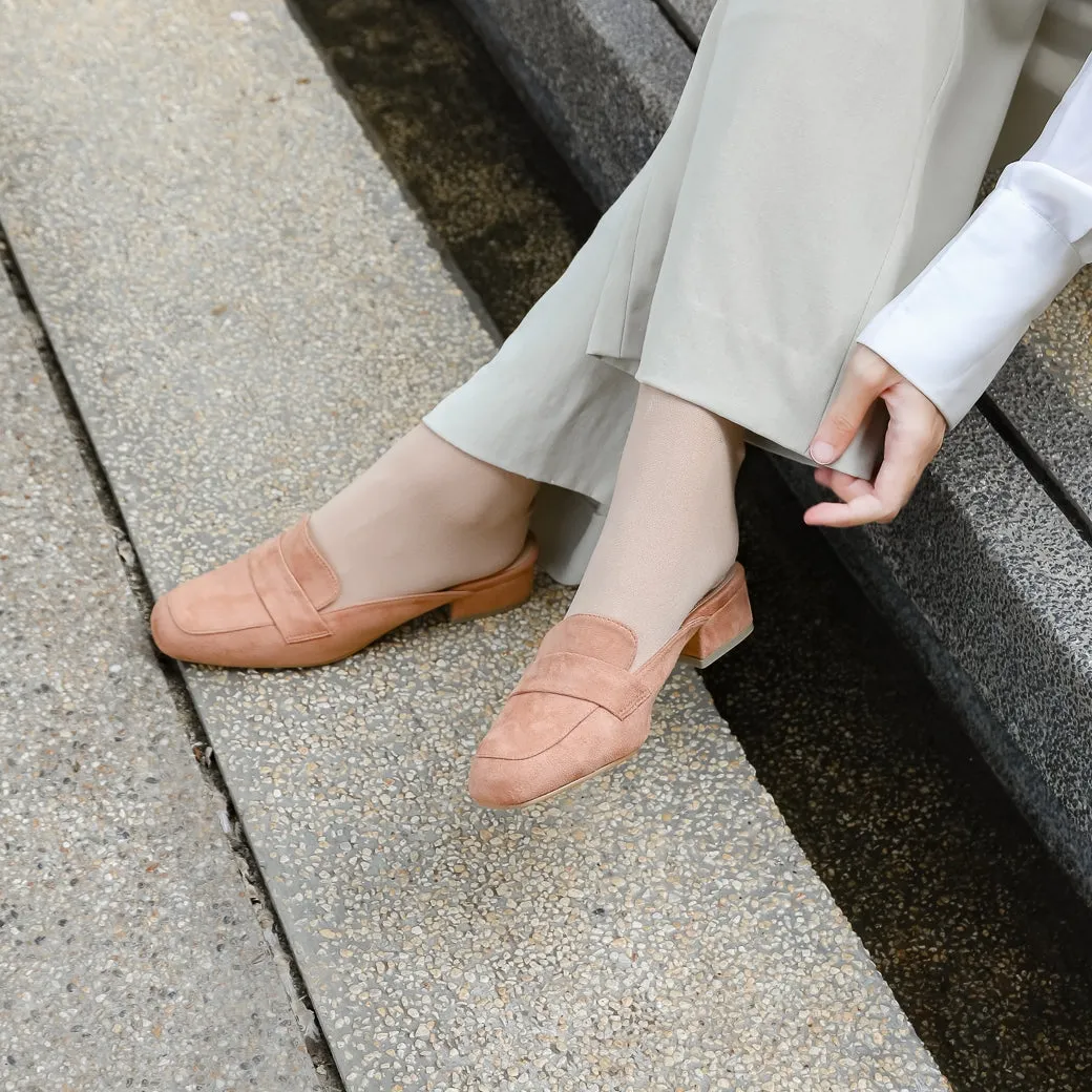 Nadine Suede Loafer Mules