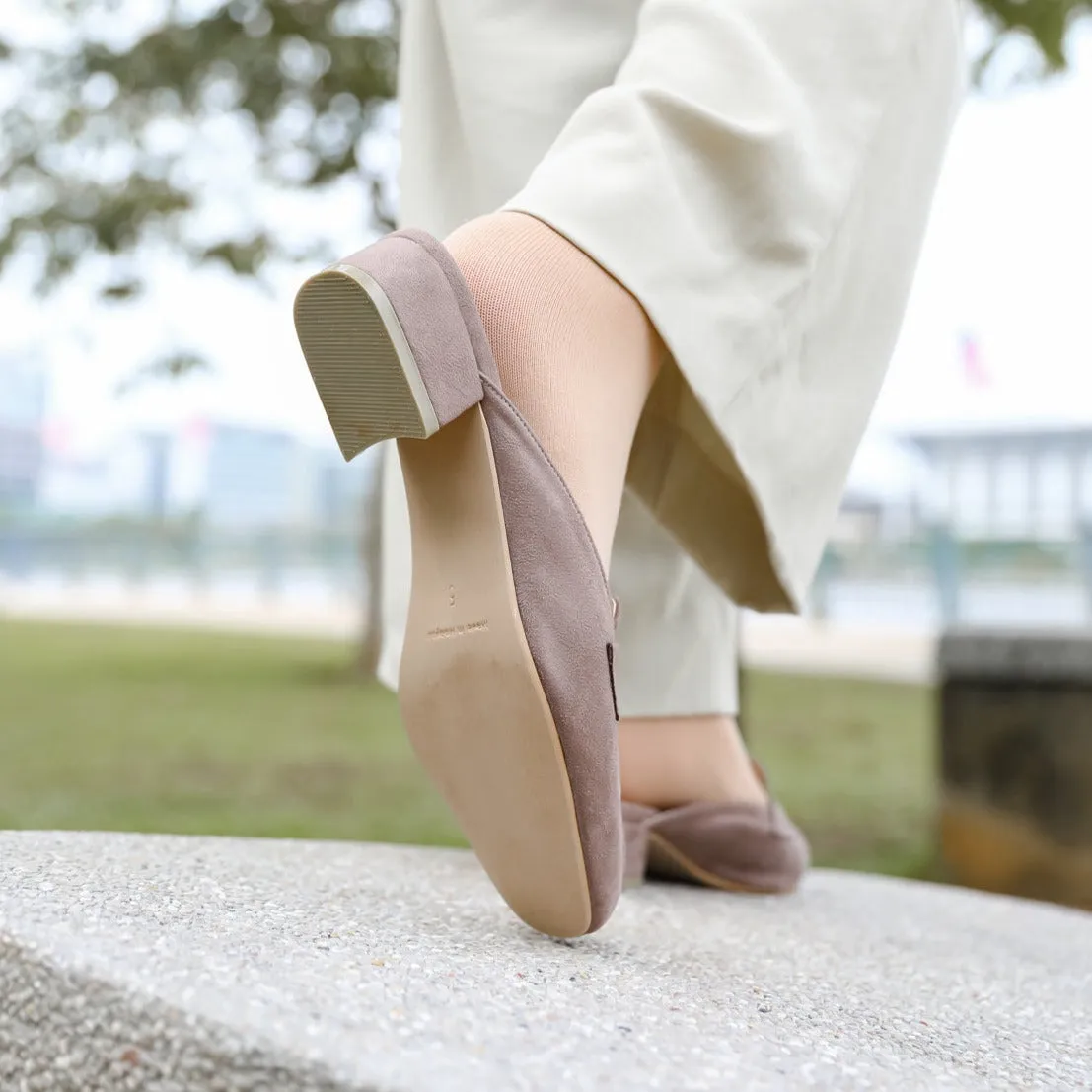 Nadine Suede Loafer Mules