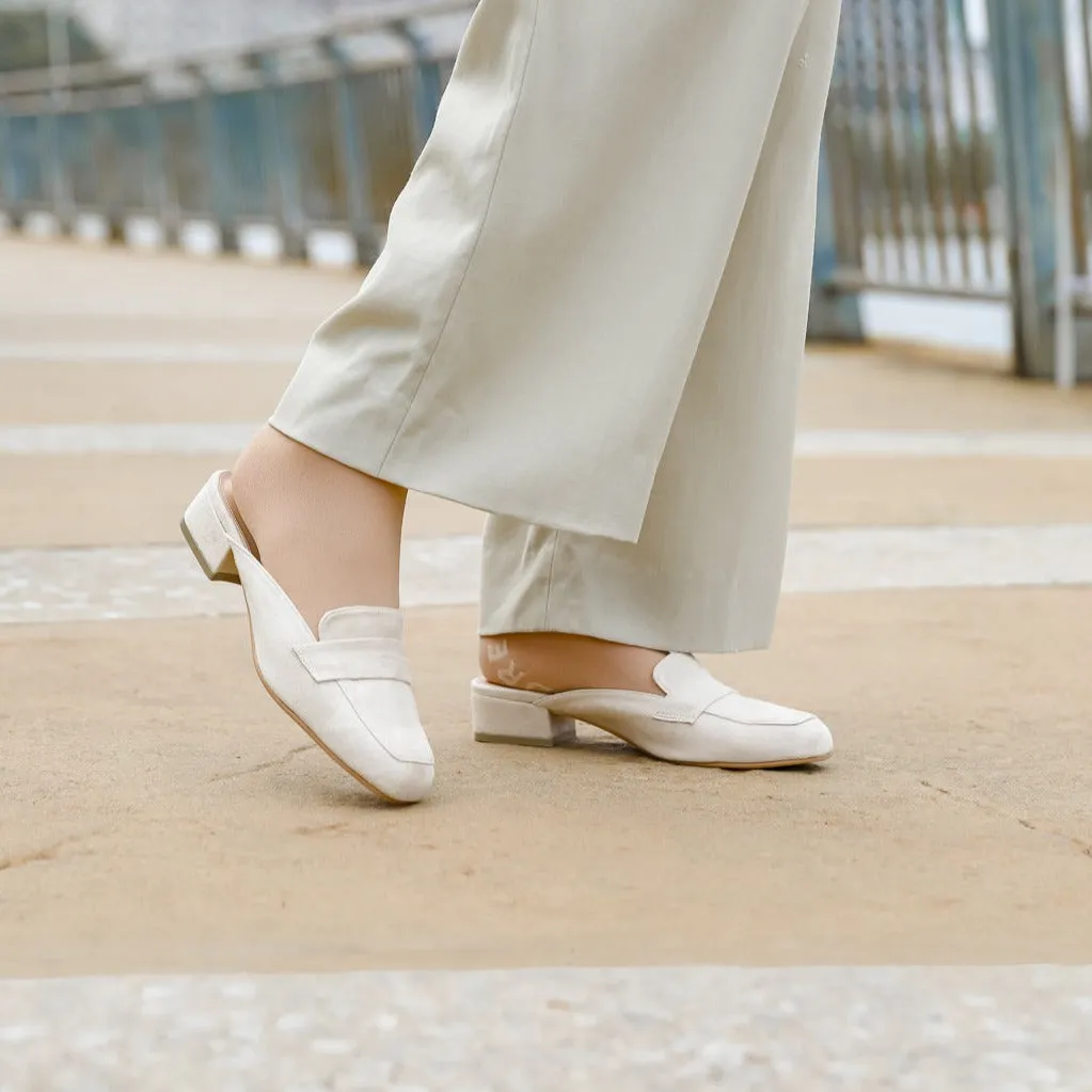 Nadine Suede Loafer Mules