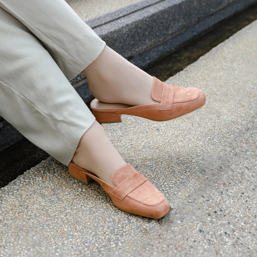 Nadine Suede Loafer Mules