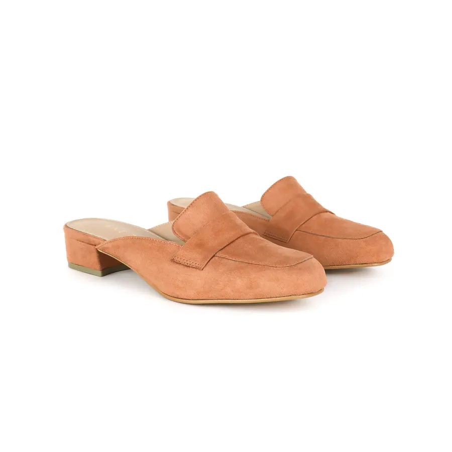 Nadine Suede Loafer Mules