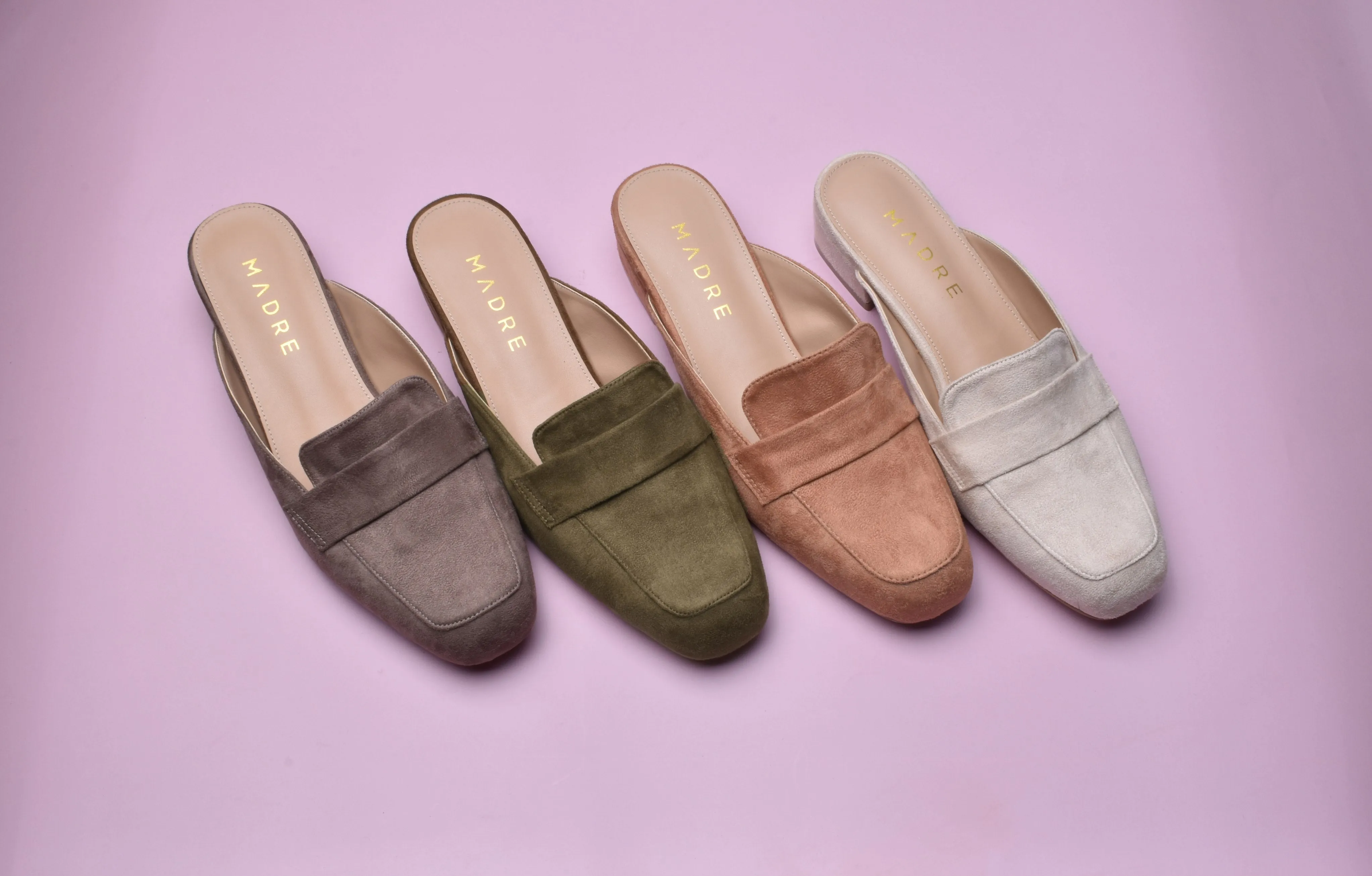 Nadine Suede Loafer Mules