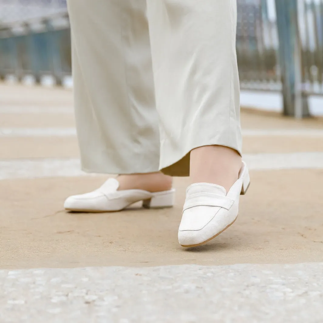 Nadine Suede Loafer Mules