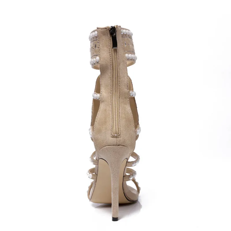 Natalie – Rhinestone High Heel Sandals