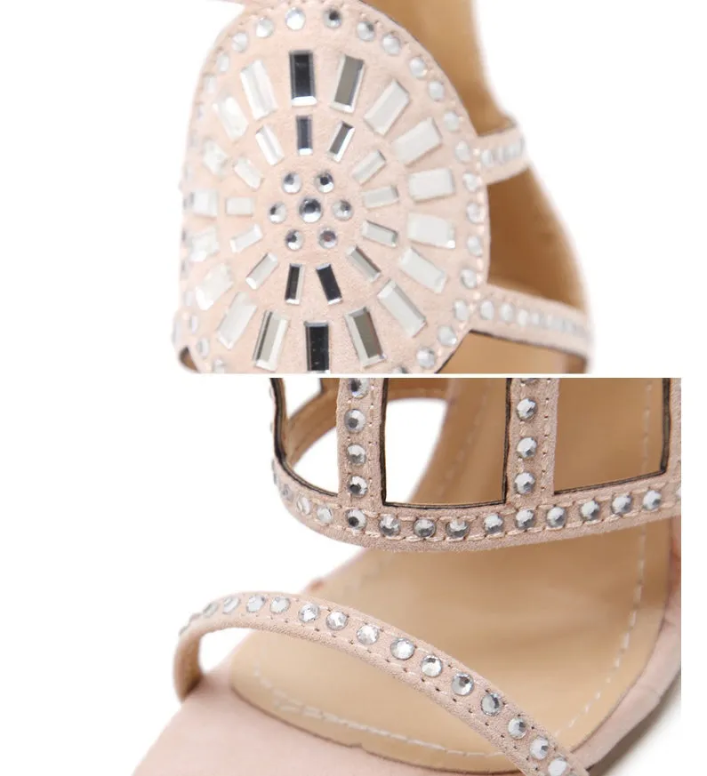 Natalie – Rhinestone High Heel Sandals
