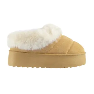 Nature - Faux Fur Platform Booties, Soft Interior Lining, Comfortable & Trendy for Casual Outings or Cozy Nights