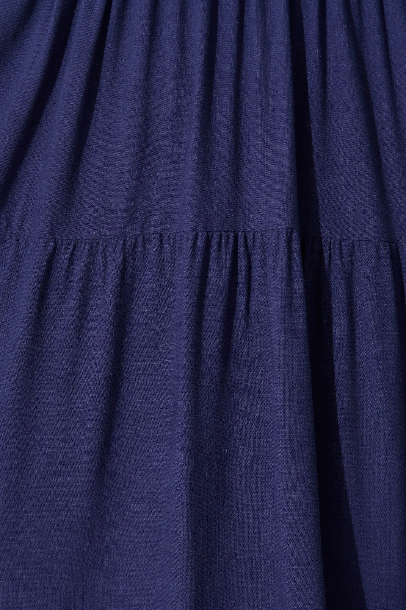 Navy Linen Blend Smock Dress by Kristen