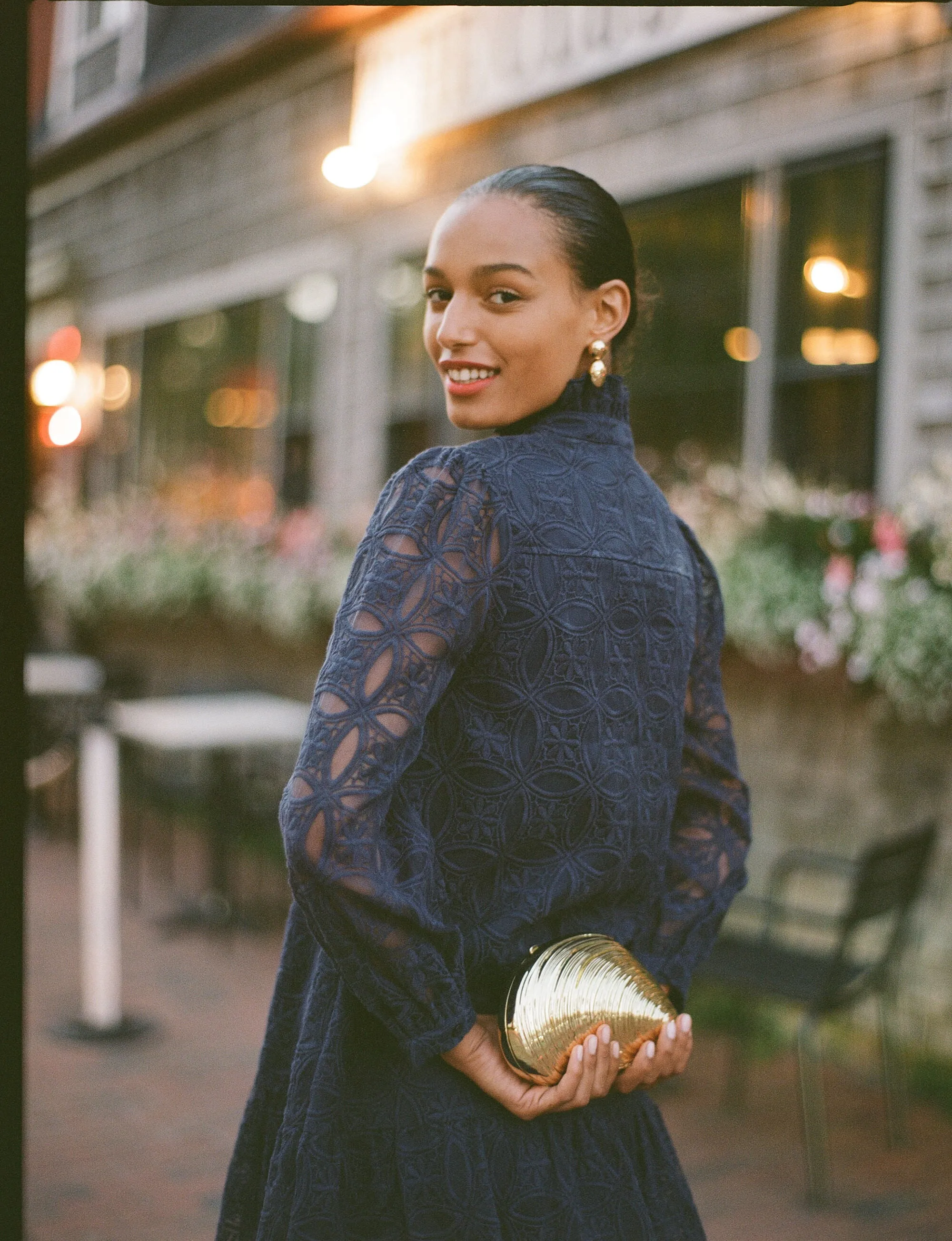 Navy Organza Palmerston Dress
