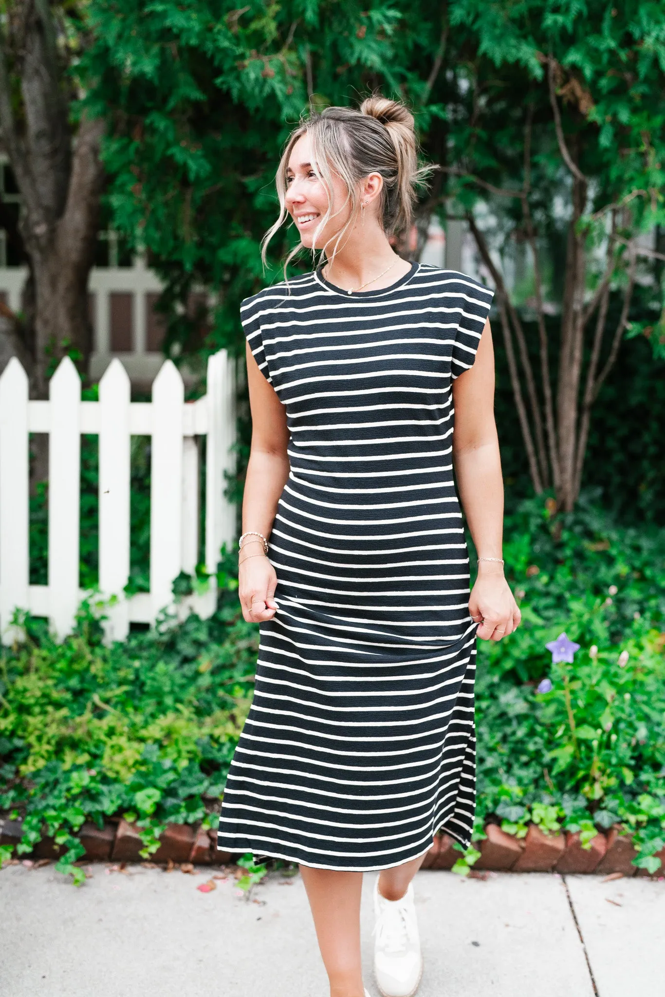 Never Better Striped Maxi Dress