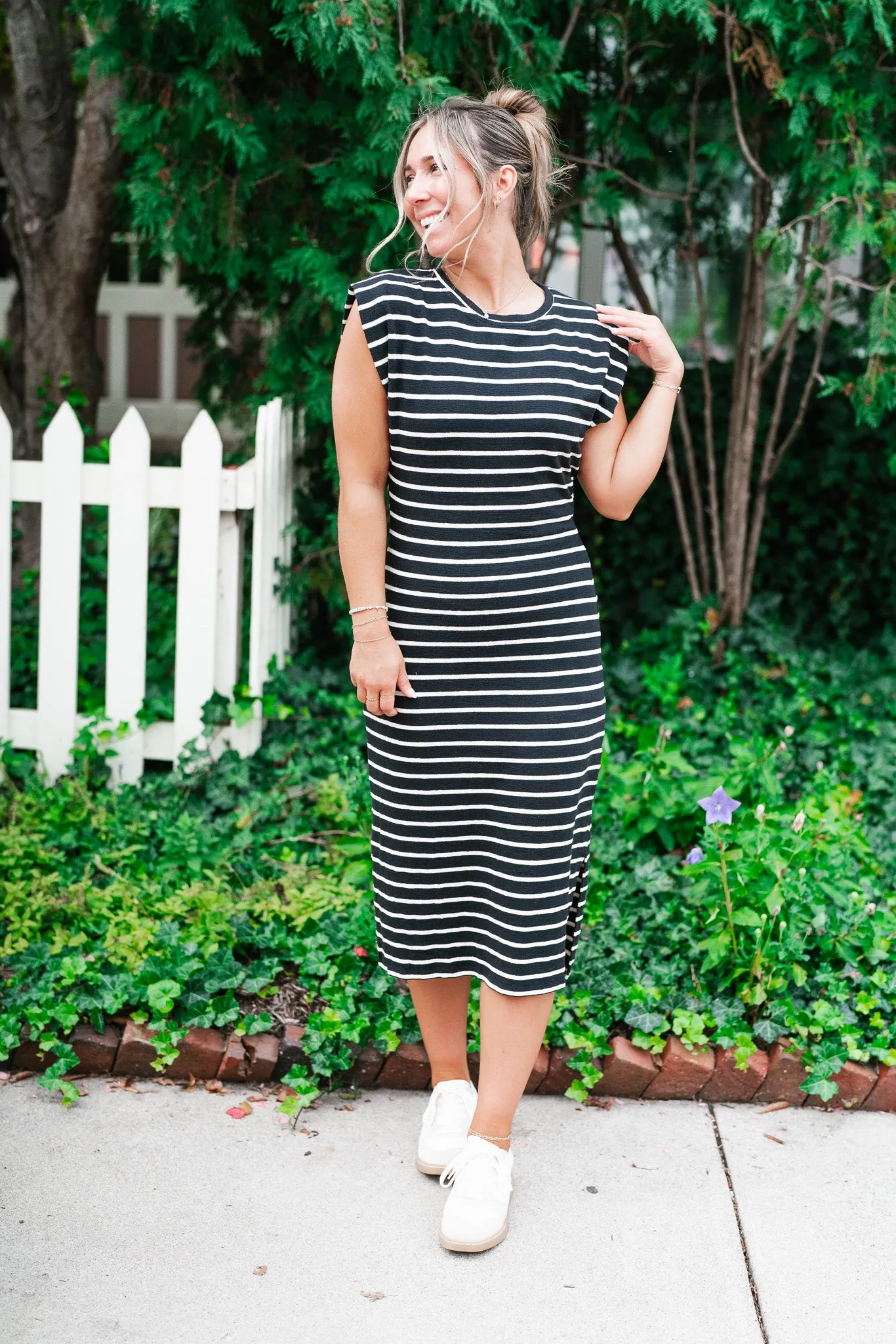 Never Better Striped Maxi Dress