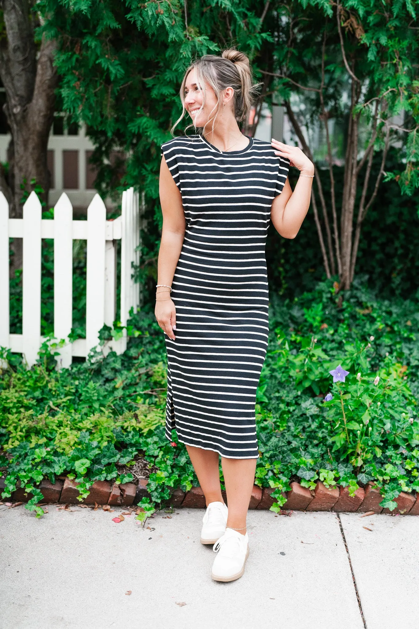 Never Better Striped Maxi Dress
