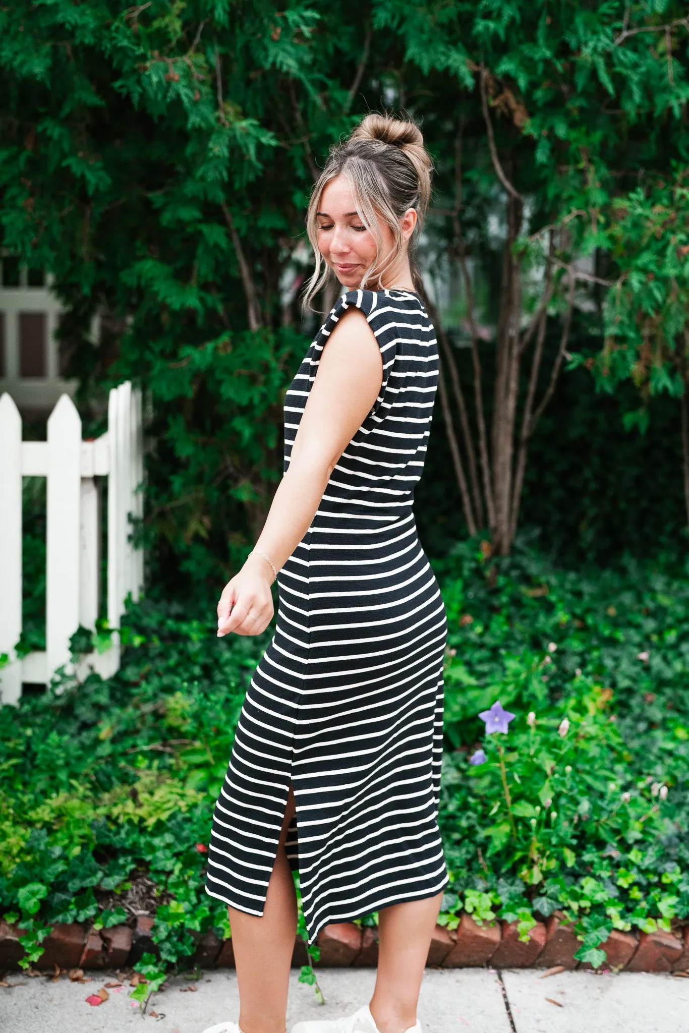 Never Better Striped Maxi Dress