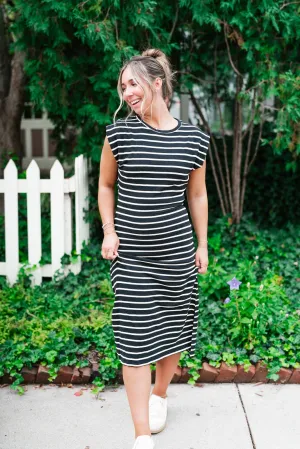 Never Better Striped Maxi Dress