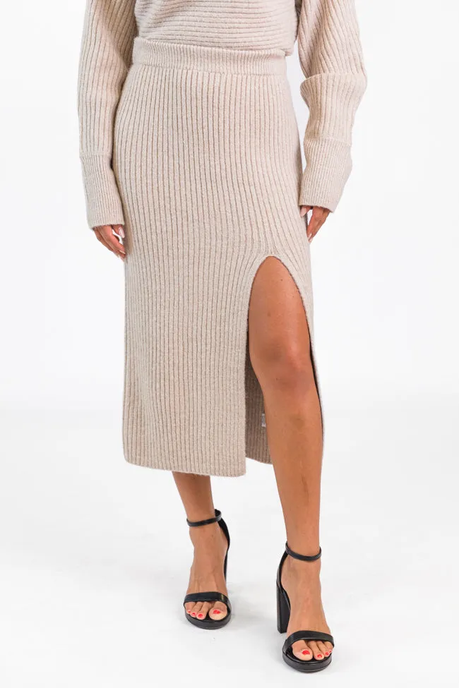 Never Miss Mushroom Boatneck Sweater Set FINAL SALE