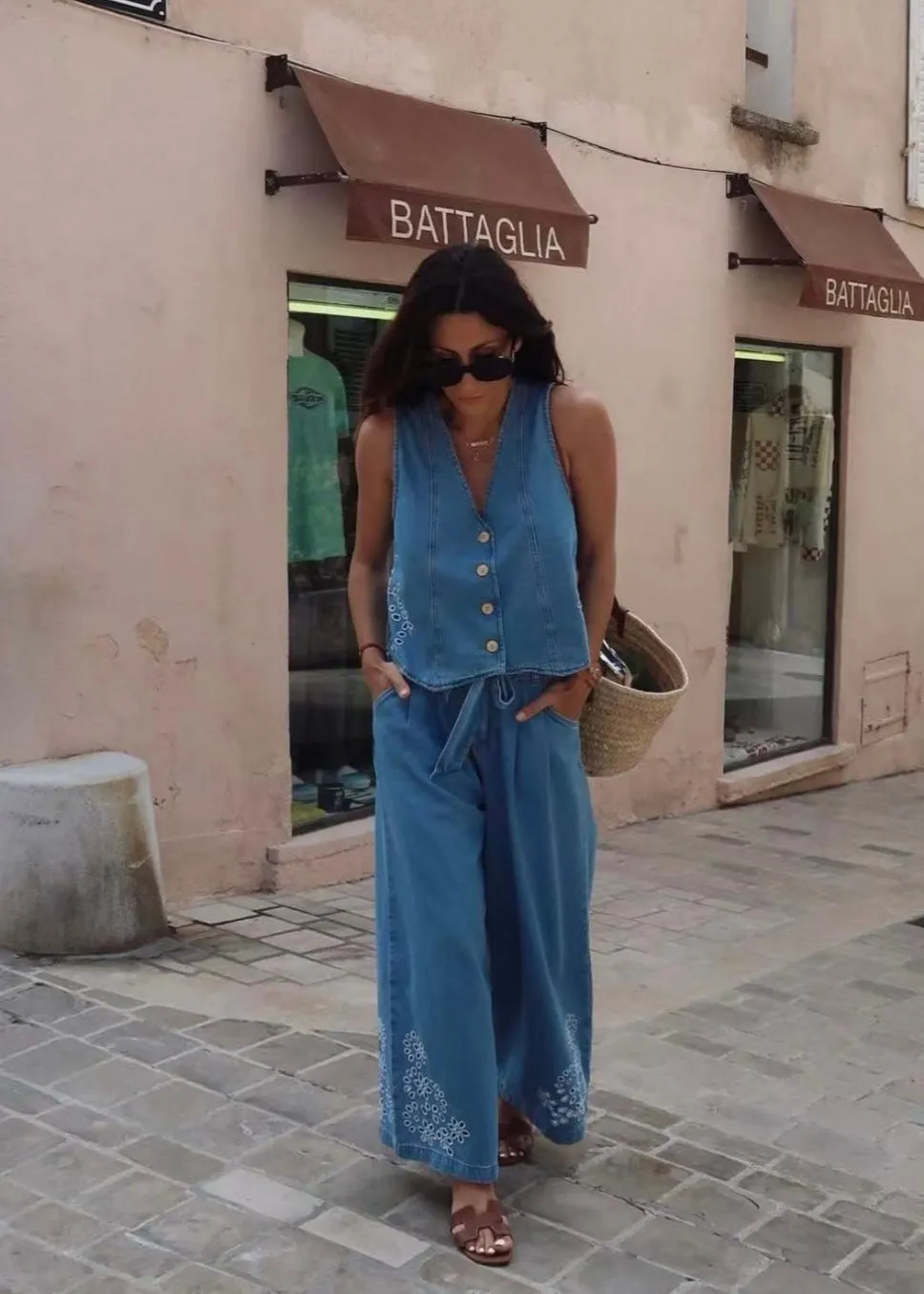 Nina Denim Conjunto