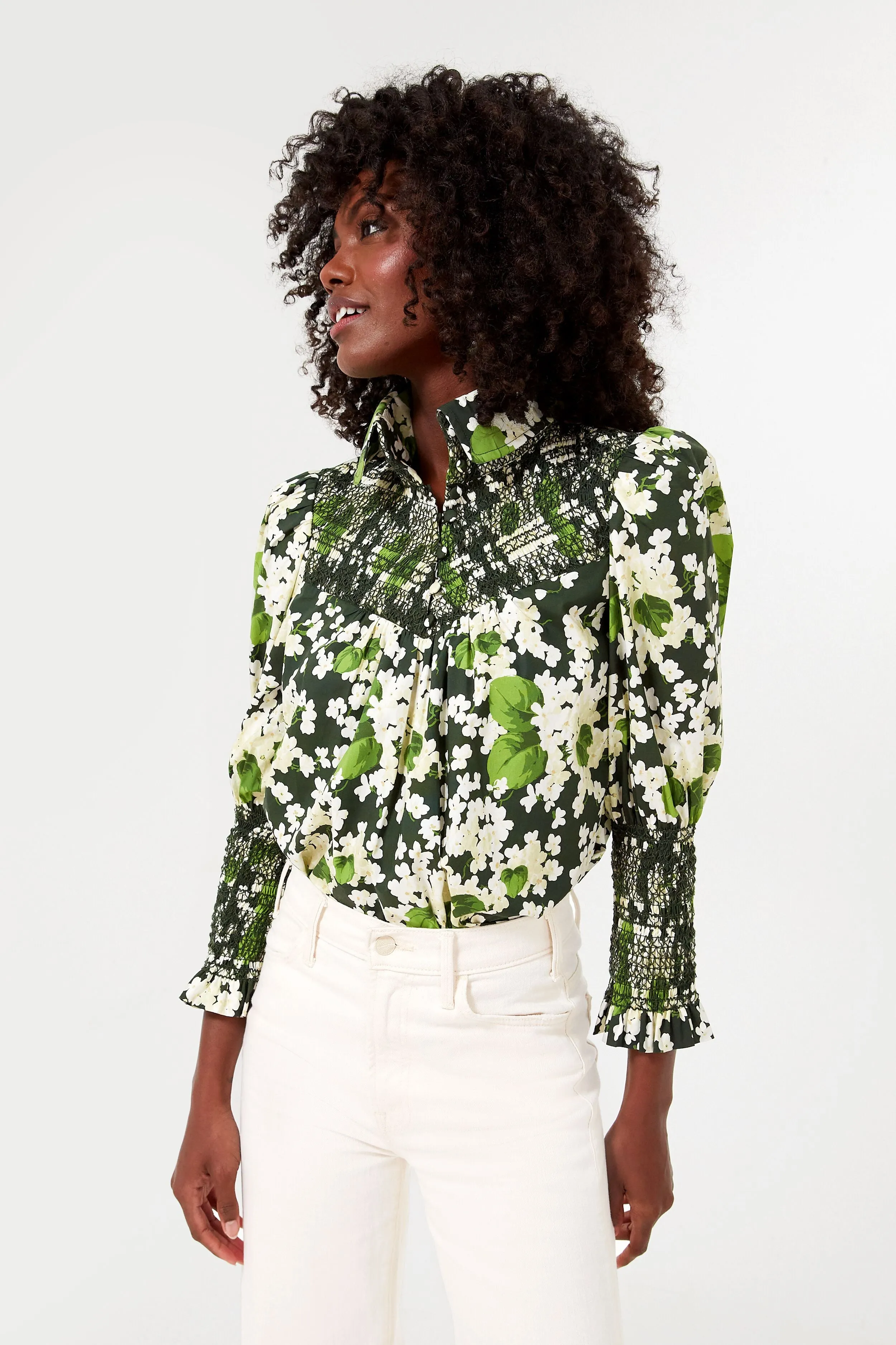 Noir Hydrangea Blooms Haskell Blouse