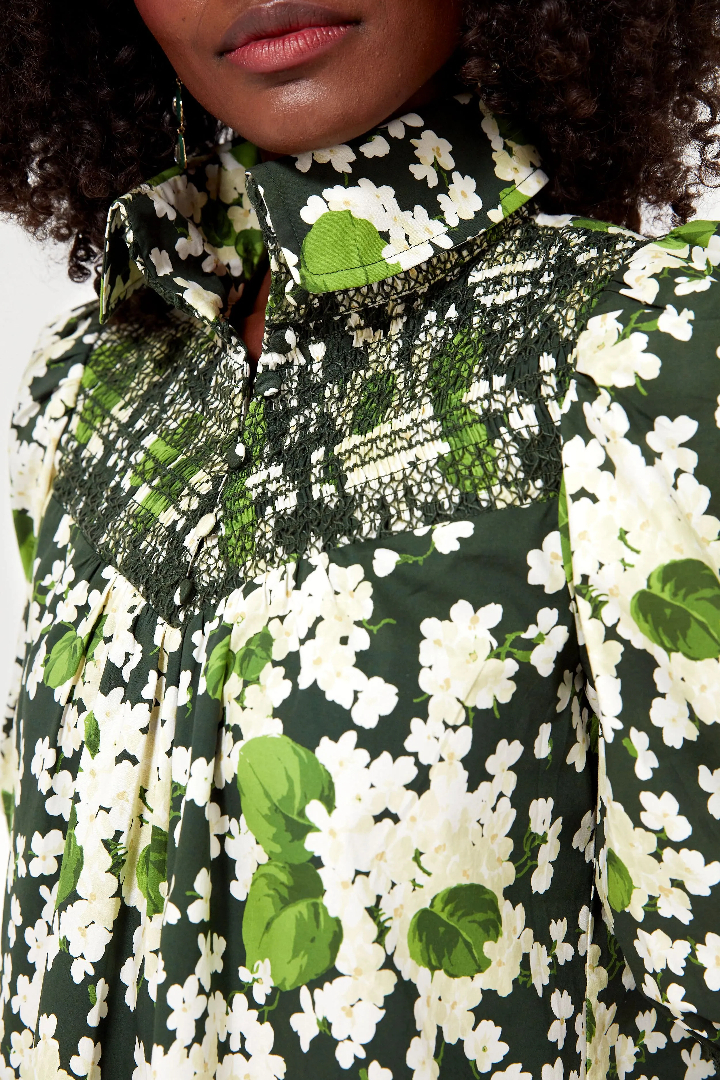 Noir Hydrangea Blooms Haskell Blouse