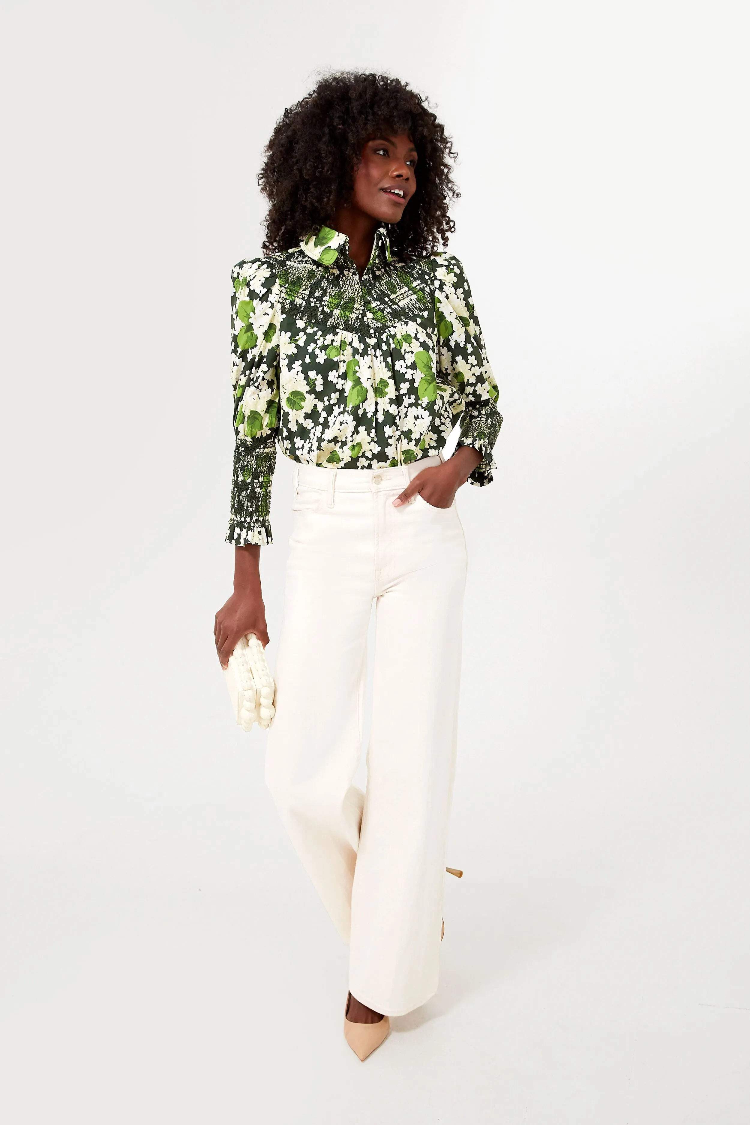 Noir Hydrangea Blooms Haskell Blouse