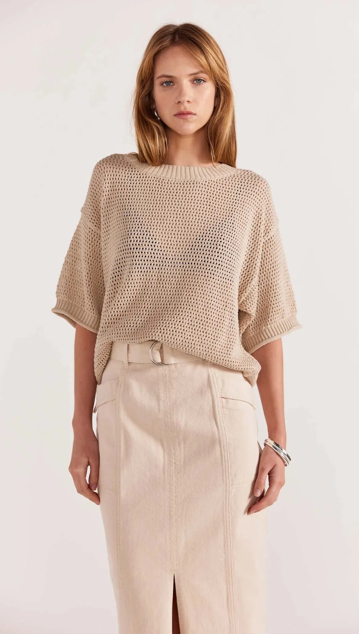 Nora Open Knit Tee