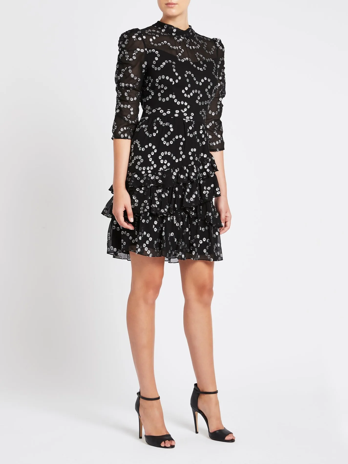 Nuage Metallic Chifon Dress