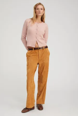 Nutmeg Suede Relaxed Trousers
