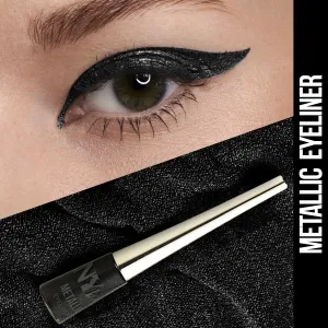 NY Bae Metallic Eyeliner | Metallic Glitter Finish | Quick Dry | Waterproof | Super Pigmented - Black Affair 04 (4.5 ml)