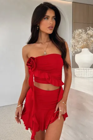 Odee Strapless Top - Red