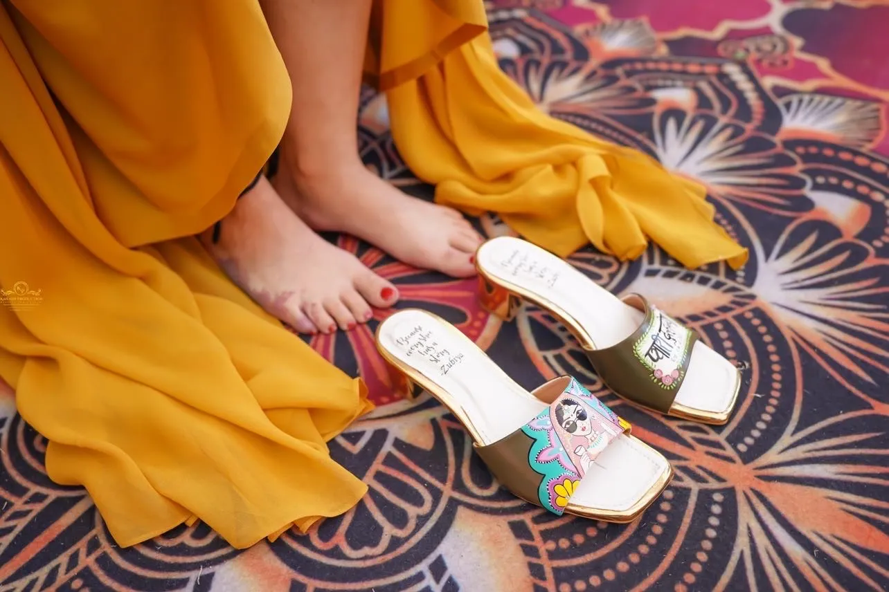 olive swag dulhan artwork heels