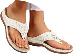 Orthopedic Wedge Sandals for Women Summer Dressy 2025 Flat Open Toe Platform Sandals Casual Flip Flops for Women with Arch Support Silppers