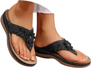 Orthopedic Wedge Sandals for Women Summer Dressy 2025 Flat Open Toe Platform Sandals Casual Flip Flops for Women with Arch Support Silppers